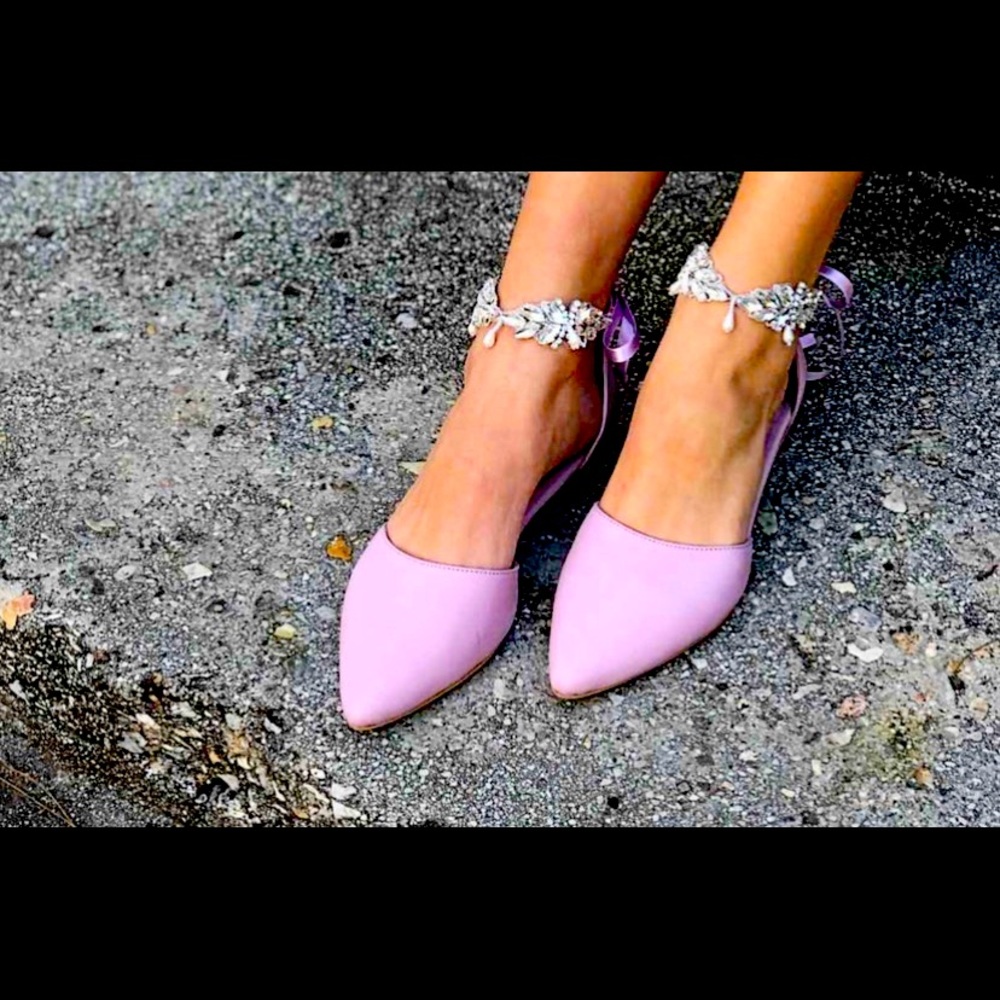 Wedding flats with beautiful diamond wrap